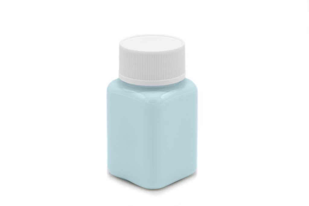 Glow paint in a jar, blue, in daylight