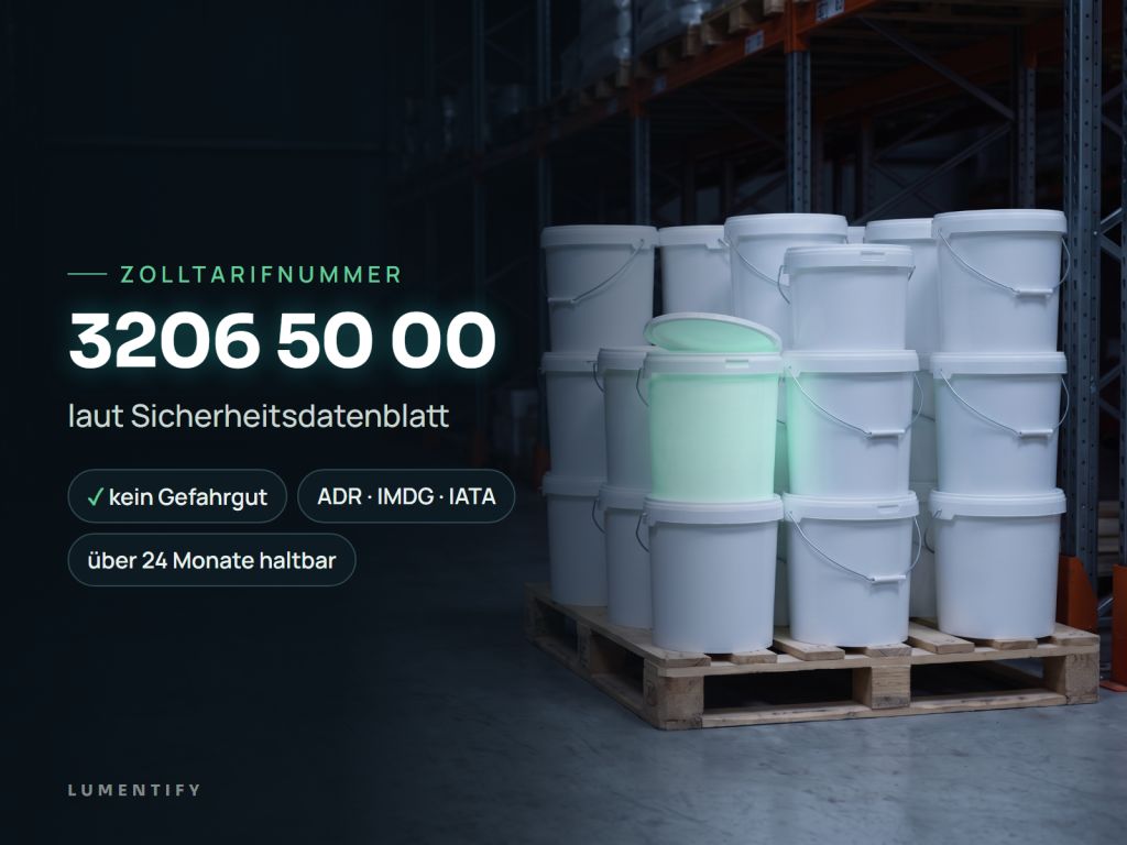 Infografik Zolltarifnummer: 3206 50 00 – laut Sicherheitsdatenblatt